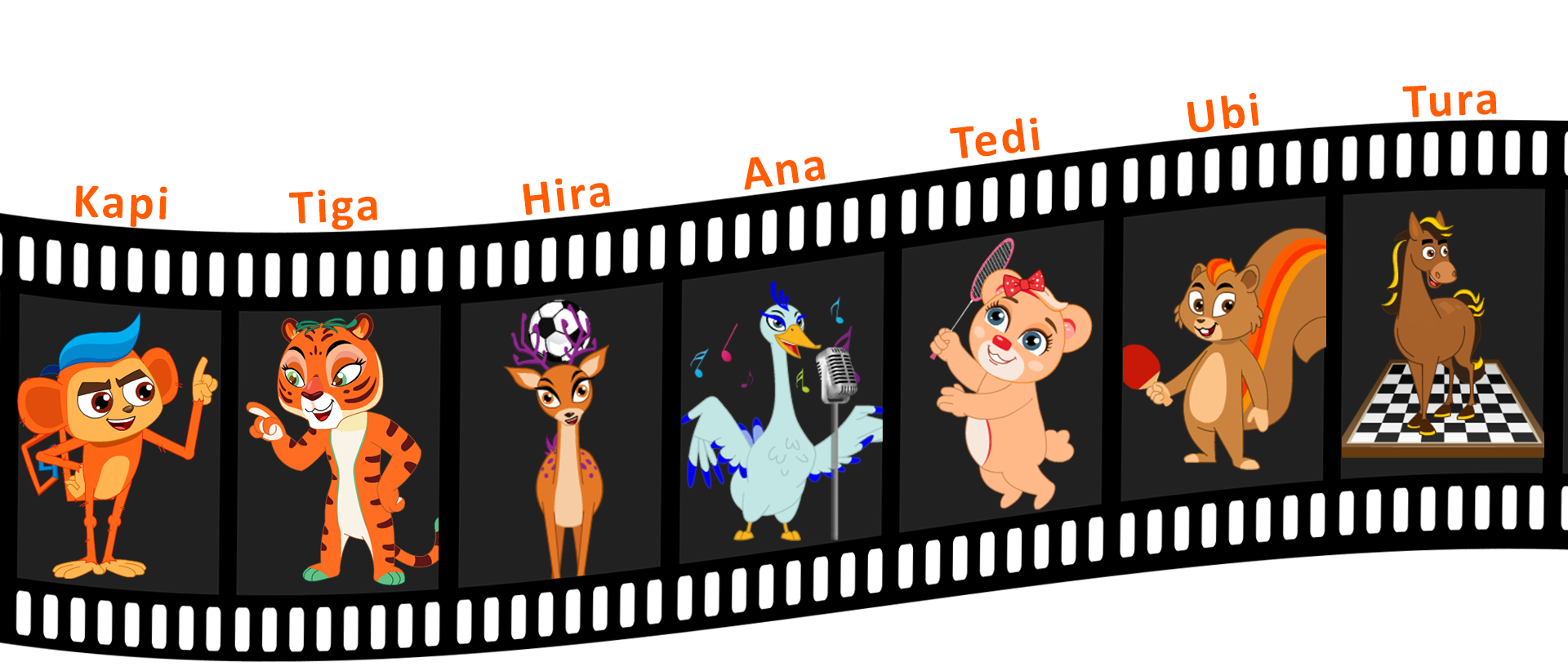 The Magical 7 crew - Kapi, Tiga, and friends